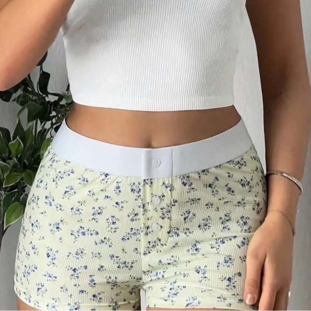 Lululemon Floral High-Waisted Shorts